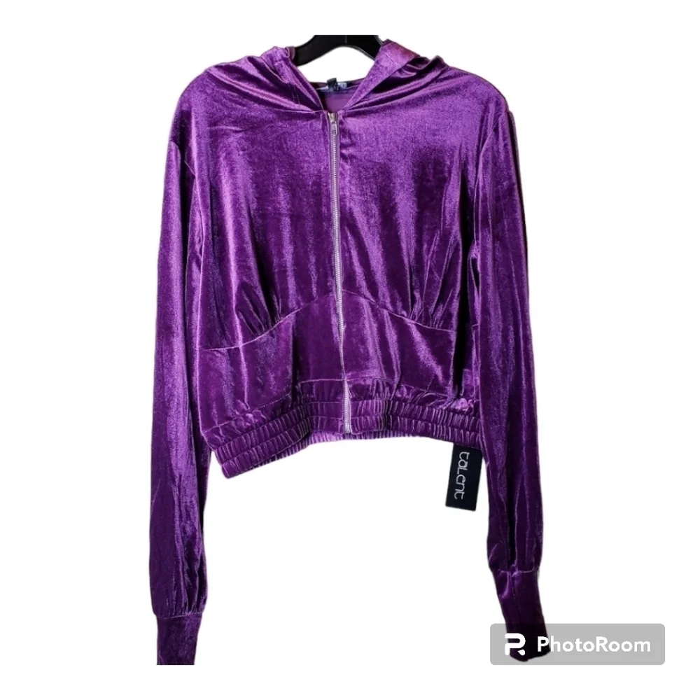 Purple Velour Jogger Set W/ Pockets
